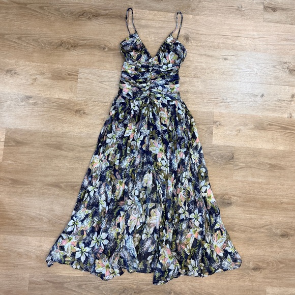 Ruched Waist Floral Maxi Lovette Dress Tanya Taylor - Picture 9 of 14